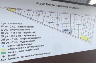 План-схема Белоостровского кладбища - Санкт-Петербург